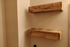 "Distressed" floating shelves